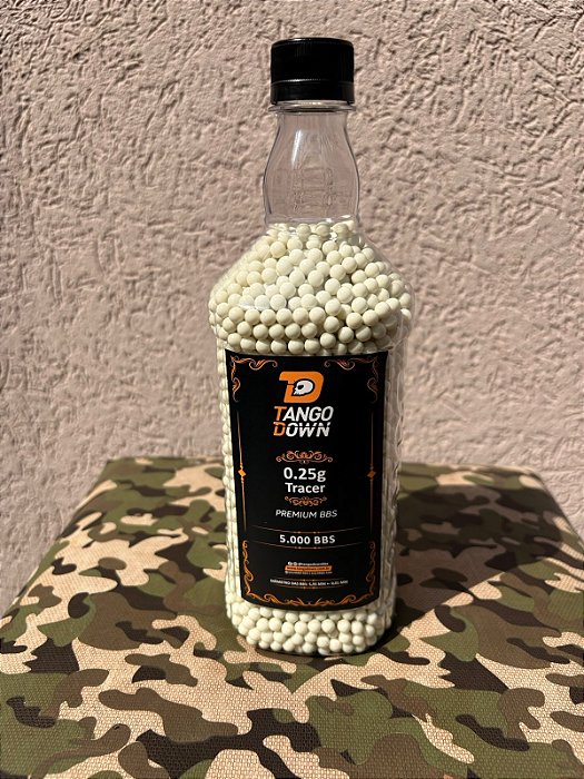 BBs Esferas Plásticas Tracer Airsoft - Tango Down - 0.25g  TRACER - 5000und