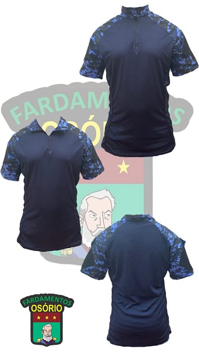 Combat shirt manga curta Azul DIgital