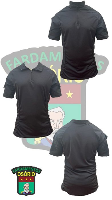 Combat shirt manga curta Preta