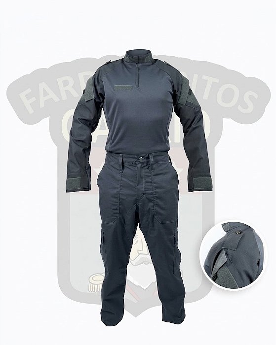 CONJUNTO OSÓRIO - COMBAT SHIRT + CALÇA - CINZA BANDEIRANTES