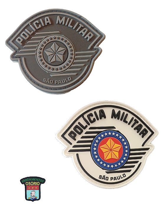 BRASÃO EMBORRACHADO - PMESP (COM VELCRO)