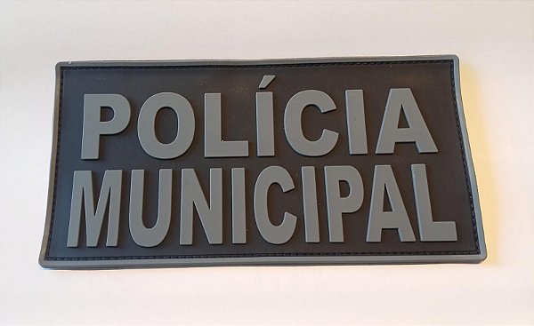 EMBORRACHADO COM VELCRO - POLÍCIA MUNICIPAL- PATCH