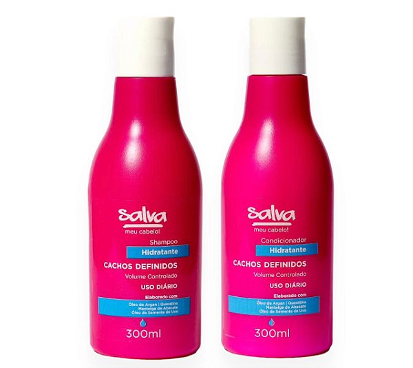 Shampoo + Condicionador Hidratantes 300ml para cacheada