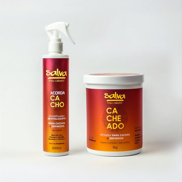 Dupla Spray Umidificador Acorda Cacho 300ml + Ativador Cachos + Definidos 1Kg