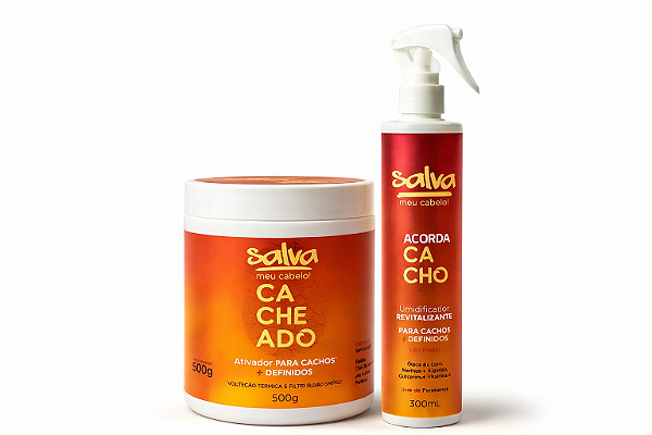 Dupla Ativador de Cachos 500ml + Spray Acorda Cacho 300ml