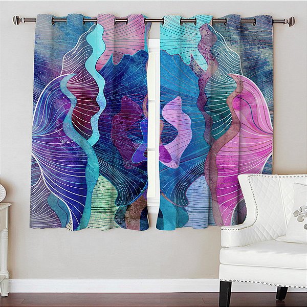 Cortina Synth 1,50x2,40cm Abstract 01
