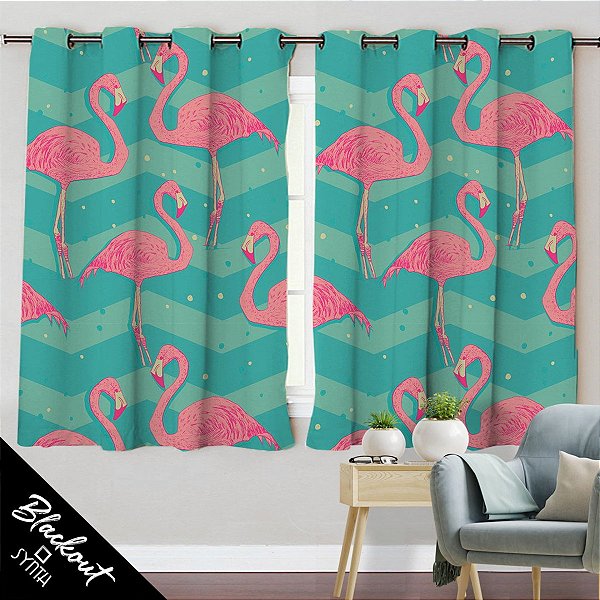 Cortina Synth (Blackout) 1,50x2,40 Flamingos 04