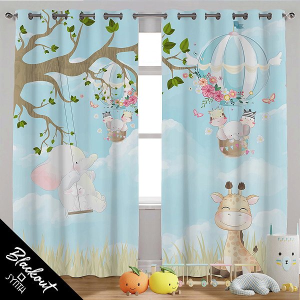 Cortina (blackout) Synth Kids 2,50x2,80m Safari 21