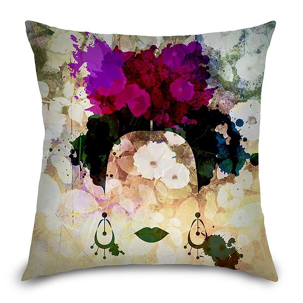 Capa de Almofada Synth Decor 45x45cm Frida Flower