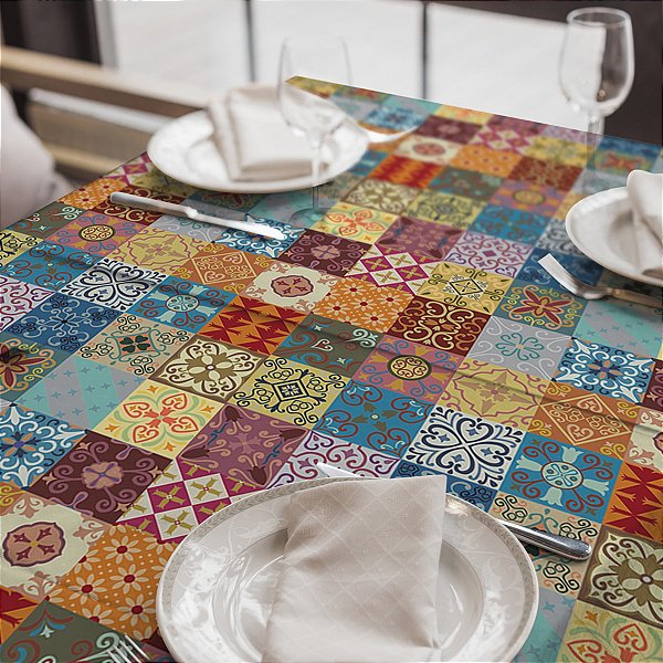 Toalha de Mesa Synth 140x140cm Retro