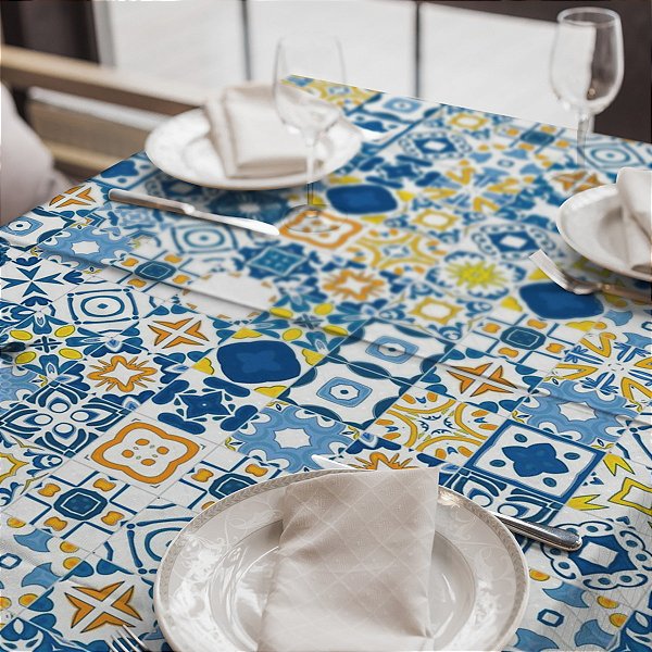 Toalha de Mesa Synth 140x140cm Ladrilho 01