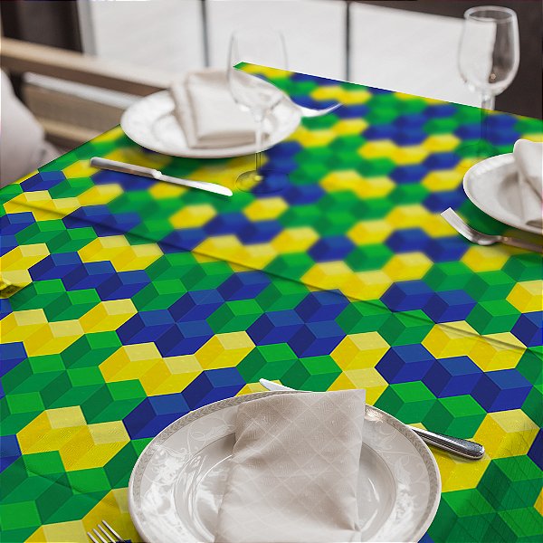 Toalha de Mesa Synth 140x140cm Geométricas
