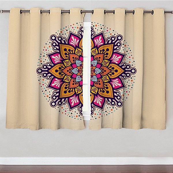 Cortina Synth 1,50x2,40cm Mandala 48