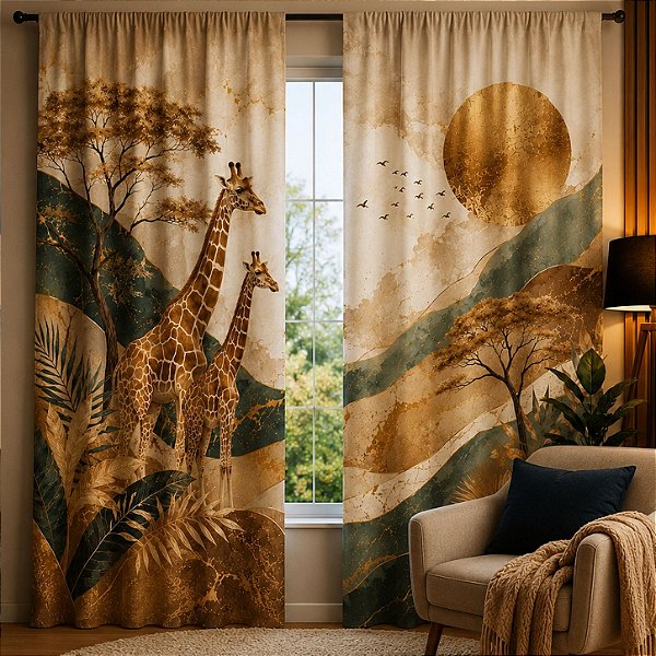 Cortina Synth Decor 2,50 x 2,90 m Deluxe Arts | Diversas Estampas