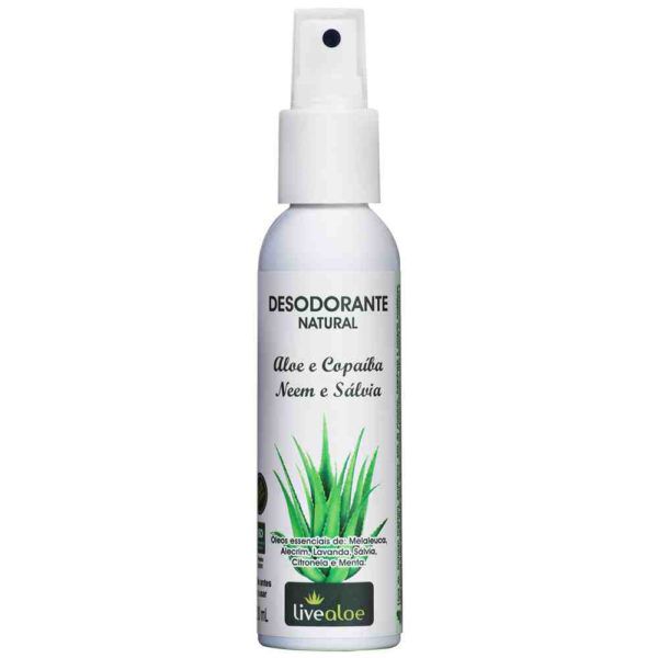 Desodorante Natural Aloe Copaíba Livealoe 120ml