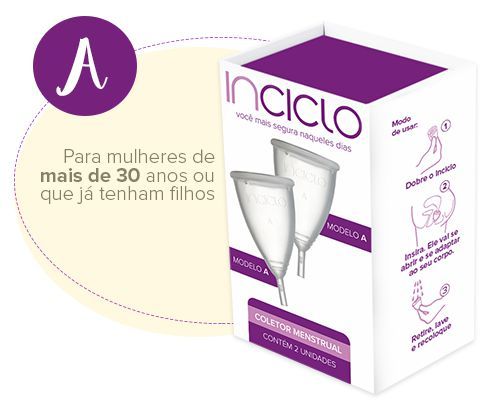 Inciclo Coletor Menstrual - Modelo A (2 unidades)