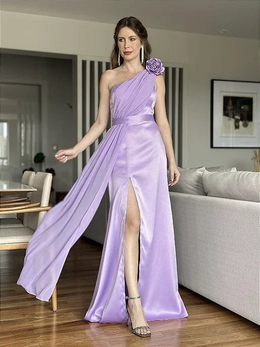 Vestido De Festa Nicole Lilás
