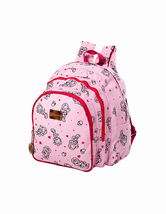 Mochila Escolar G Turma da Mel Lona 100% Algodão Reforçada