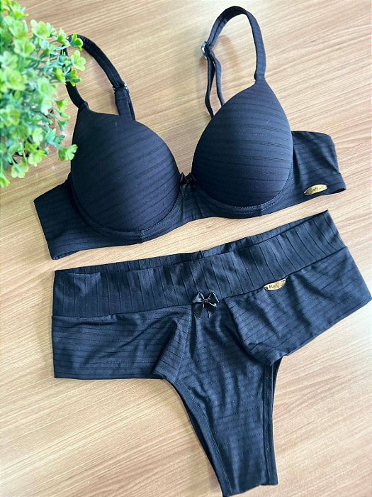 016 CONJUNTO TANGA ALTA PRETA