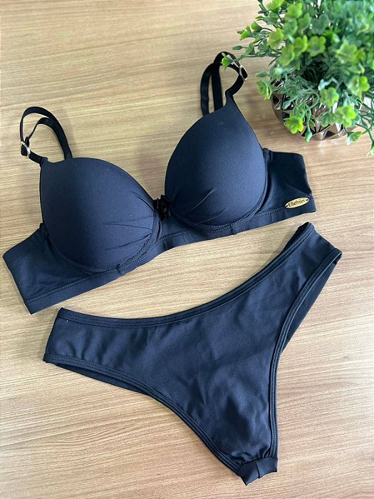 019 CONJUNTO SUTIA E FIO FRANZIDO PRETA