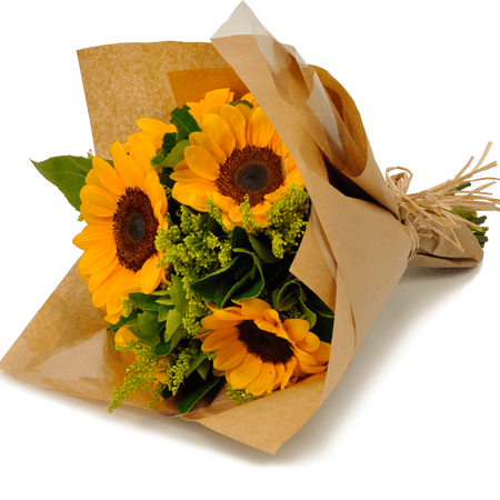 180 - Buquê de 6 girassóis no kraft