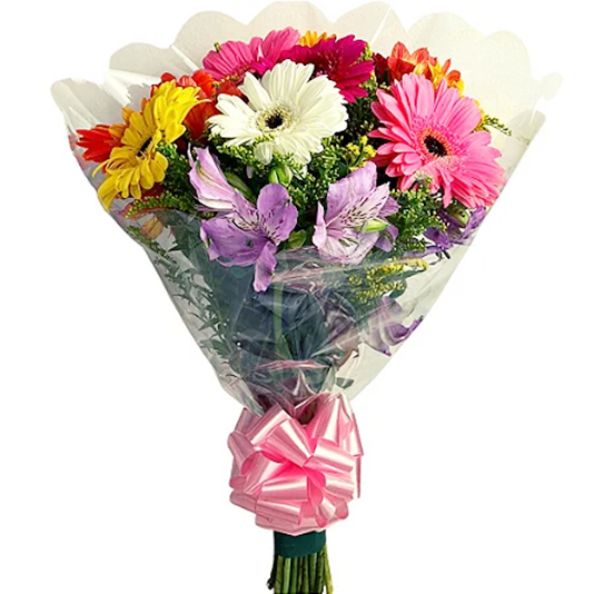 504 - Buquê de 6 Gérberas coloridas