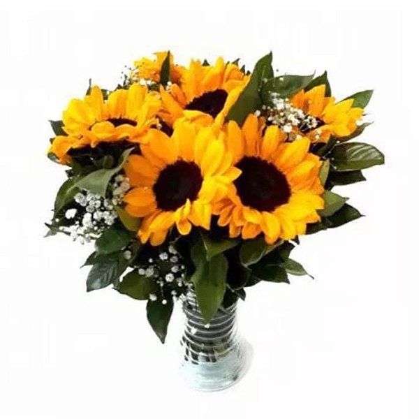 253 - Buquê de girassóis no jarro