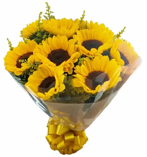118 - Buquê com 12 girassóis