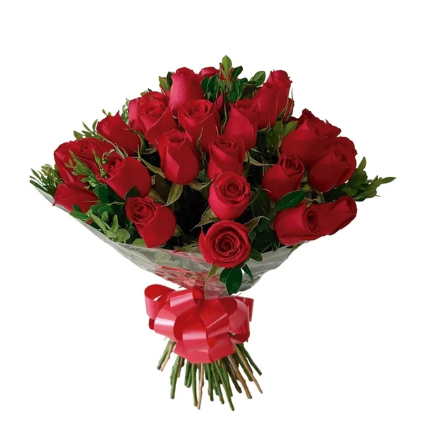 Buquê de 50 rosas vermelhas