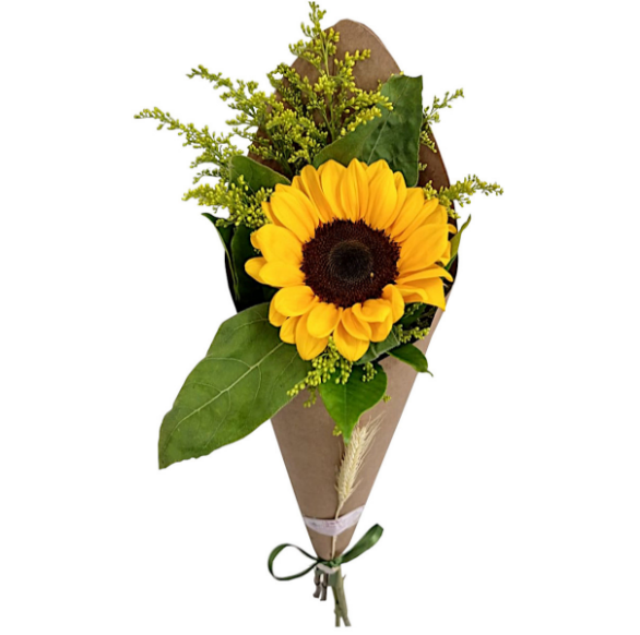 199 - Girassol decorado no Kraft