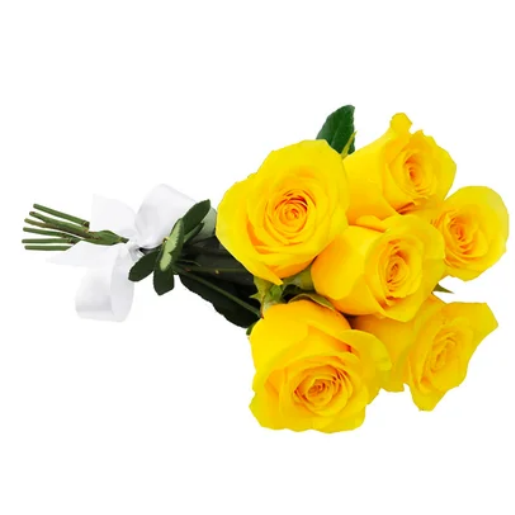 146 - Buquê de 6 rosas amarelas