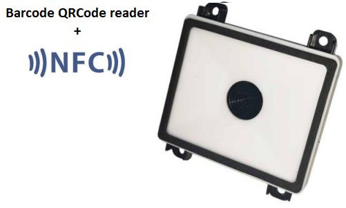 Leitor de código de barras 1D 2D QRCode com leitor NFC para uso embarcado, - 21030900R-HE
