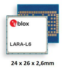 Modem 4G LTE Cat4 / 3G / 2G para uso global suporte varias bandas - LARA-L6004
