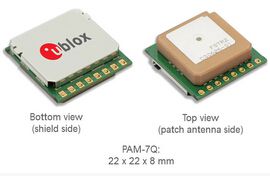 Receptor GNSS GPS Glonass com antena integrada u-blox PAM-7Q