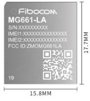 Modem Fibocom LTE Cat 1 bis WiFi - MG661-LA