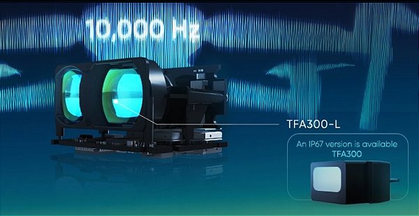 Sensor distancia LiDAR 0,1 - 270m alta frequencia 10KHz IP67 - TFA300