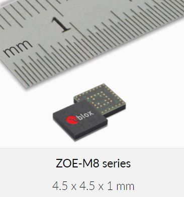 Receptor GNSS GPS Glonass ZOE-M8B super baixo consumo
