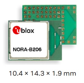 Modulo BLE 6.0 com suporte a Matter, Thread, Zigbee. Processador Cortex-M33 alta performance. Suporte a Channel Sounding. Antena Integrada - NORA-B206