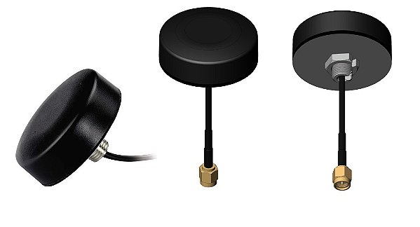 Antena GNSS / GPS fixacao por parafuso, cabo 3 metros, conector SMA(M) - ANGNSS-SCREW-3M-SMAM-JS