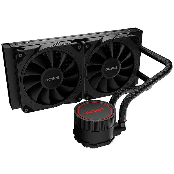 WATER COOLER PCYES PURO SANGUE FRIO 3 BLACK VULCAN 240MM - TD P250W - WCSF3240BR