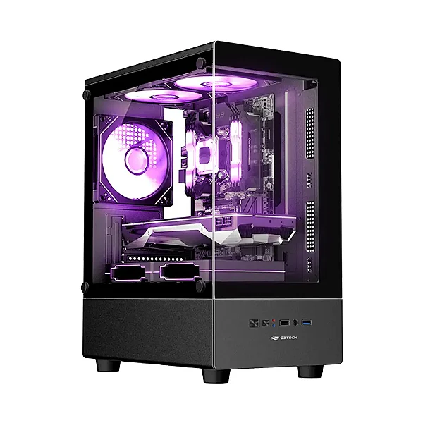 GABINETE GAMER C3TECH MT G150BK S/FONTE PRETO