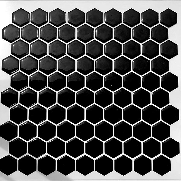 Pastilha Adesiva Resinada HEX BLACK