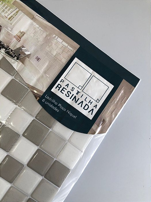 KIT Pastilha Resinada Ladrilho Placa NÍQUEL - 6 placas