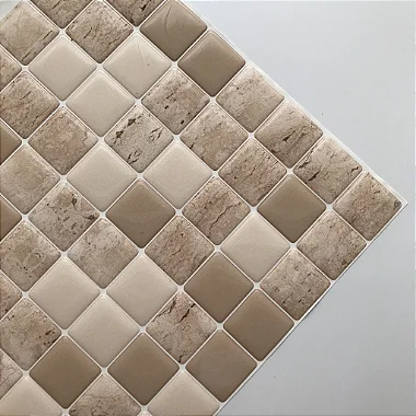KIT Com 100 Placas - Pastilha Resinada Ladrilho Placa MÁRMORE TRAVERTINO
