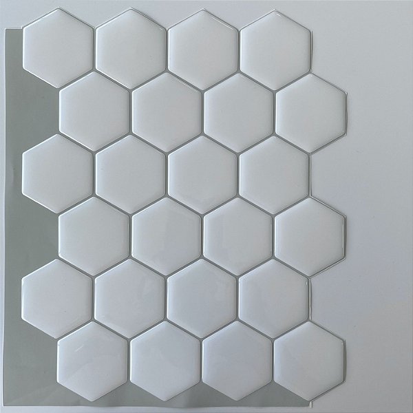 Pastilha Adesiva Resinada LARGE HEX WHITE