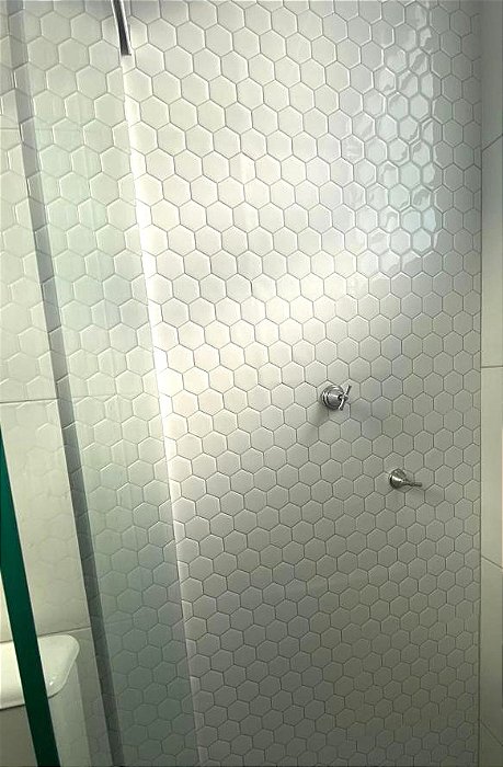 Pastilha Adesiva Resinada LARGE HEX WHITE - Kit 5 Placas