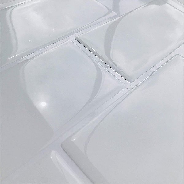 Kit com 10 Placas - Pastilha Resinada Metrô White