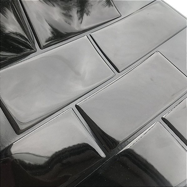 Azulejo Metrô Black - Rejunte Preto - 1 Placa