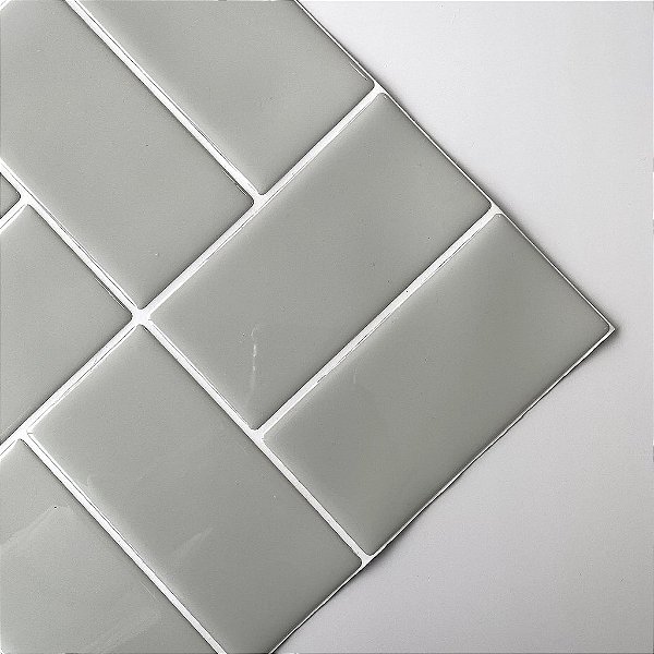 Azulejo Metrô Concept Gray - Rejunte Branco - 1 Placa