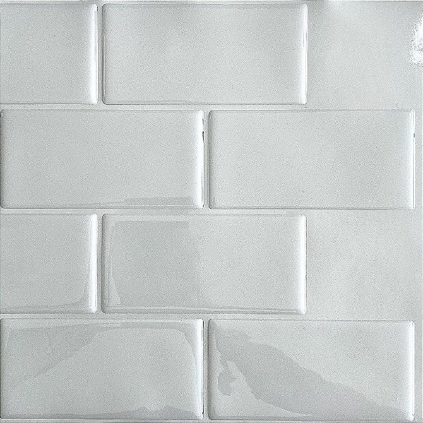 Azulejo Metrô Gray - Rejunte Cinza Médio - 1 Placa